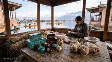 喀什米爾工匠化水草為寶　創新結合傳統紙黏土工藝
