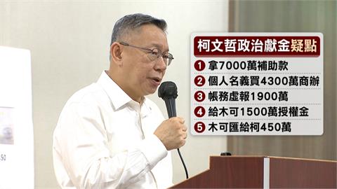 補助款買商辦、肖像費進個人帳戶　柯文哲政治獻金疑點仍多