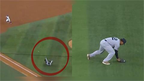 MLB(影)／懶驢打滾、躺著傳球！洋基球員滿滿的五星級守備讓遊騎兵氣得牙癢癢