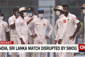 印度板球國際賽 司里蘭卡選手受不了霾害狂吐 