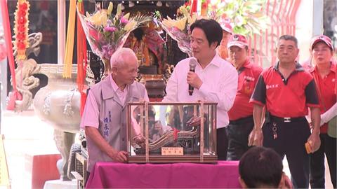 賴清徳出席"城隍夜巡" 城隍廟董連喊:很不捨總統