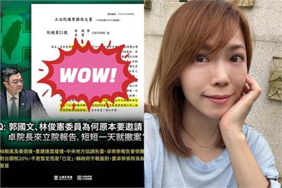 陳智菡質疑1事嗆卓榮泰「躲好躲滿」　遭郭國文打臉：不做功課，很丟臉