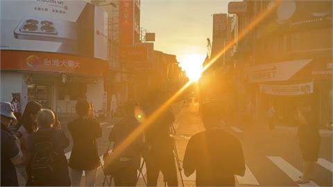 拍攝浪漫"懸日"最佳地點之一 南投民族路封街1.5小時