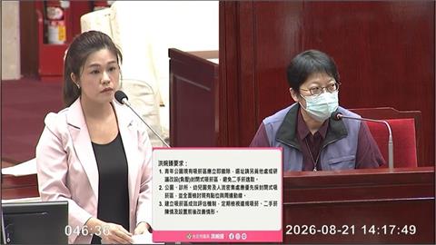 快新聞／蔣萬安市政又破功？無菸城市竟讓公園飄二手菸　綠議員火大開轟