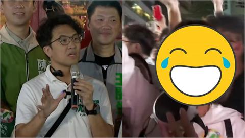 沈伯洋闖景美夜市「人潮炸裂」民眾太嗨握錯手！狂握竟都是「這1人」的手
