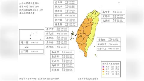 快新聞／明續放「豪雨假」？7縣市山區雨量「達停班課標準」　預測出爐