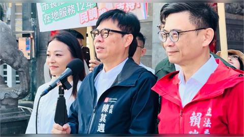 快新聞／初二彌陀走春發紅包　陳其邁喊話立院：儘速通過總預算、軍購案