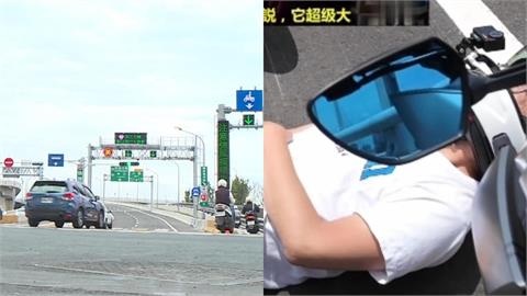 橋上全是車…網紅「衝淡江大橋」囂張橫躺機車道！「肉身測寬度」超慘下場曝光