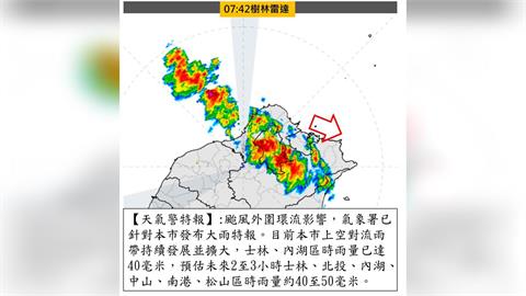 快新聞／出門注意！今晨大雨狂襲　北市災防辦發聲了