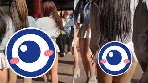 廟會正妹辣舞「激短裙狂飛起」！轉身「一片肉色」全看光光…21秒失守片網瘋看