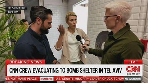 CNN以色列直播突遇飛彈警報　團隊急避難過程全都錄