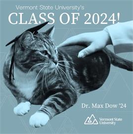 天天到校聽課！流浪貓獲頒佛蒙特州立大學「榮譽博士」　