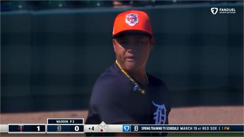 MLB(影)／李灝宇老虎春訓熱身賽先發上場　鎮守三壘大關拚首安