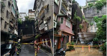 暴雨狂襲!新北新店錦秀社區「擋土牆整片崩落」 91人撤離避險