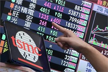 台積電漲25元 台股早盤反彈近400點