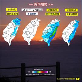 今天稍回溫北台灣有17度　明天冷氣團又要來