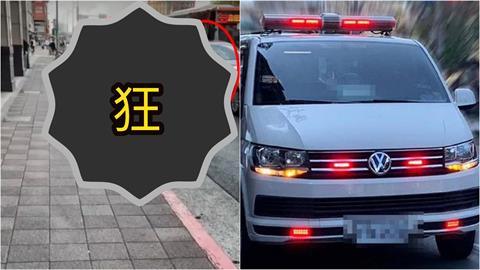 中正一警快看…轄區驚見「特權紅線」停整排！救護車狂響「卡車陣」過不了