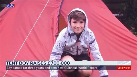露營三年做公益　10歲男童募2600萬寫紀錄