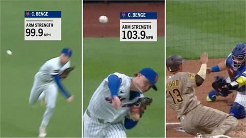MLB(影)／雷射肩不用冷卻！大都會「連3發殺本壘」跑者秒出局　創大聯盟百年紀錄