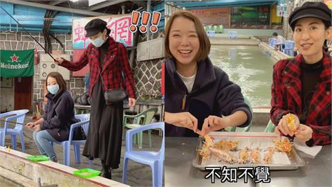 新手運爆發？日本女星台灣釣蝦初體驗　笑曝：蝦子上鉤完全沒感覺