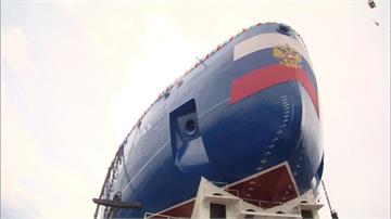 全世界最大！俄羅斯破冰船「烏拉爾號」舉行下水典禮