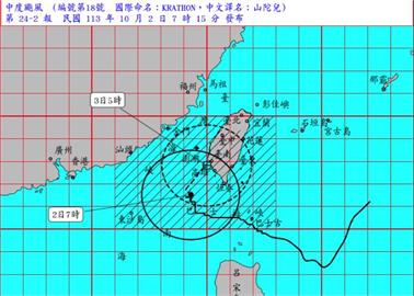 快新聞／山陀兒今轉中颱！　預估「明天登陸」帶來劇烈風雨