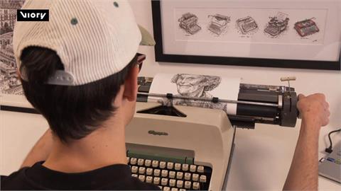 復古打字機畫人物像！　英國藝術家創作超過300幅作品