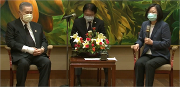 快新聞／接見日本前首相森喜朗  蔡英文讚：他是一位「人情家」