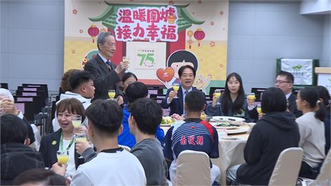 與家扶運動健兒溫暖圍爐　賴總統特別叮嚀這件事