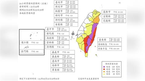 快新聞／新！明7縣市達停班課標準　最新風雨預測出爐