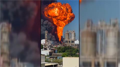 台南工廠惡火炸出「蕈狀雲」　直擊爆炸驚恐瞬間