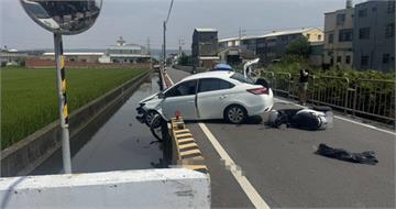 台中梧棲無號誌路口轎機車相撞！21歲女大生重摔OHCA送醫搶救
