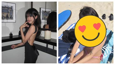 賈靜雯愛女梧桐妹海邊解放比基尼！大秀「絕頂S曲線」網暈爛：怎麼這麼美