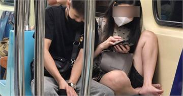 外籍女搭捷運「光腳抬腿踩椅」　陳鴻曬照痛批：該淘汰素質低的外來者