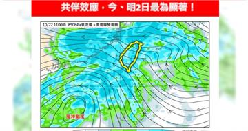 7縣市豪大雨特報！氣象專家：共伴效應「這時間」最為顯著