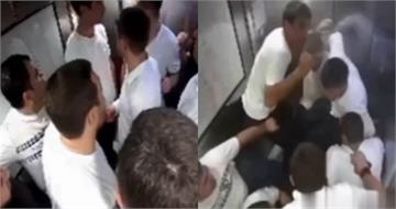 驚悚畫面曝！電梯超載突從15公尺高墜落　4男腿部骨折