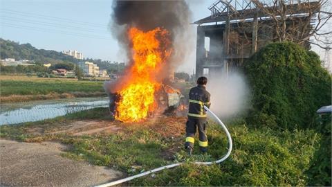 快新聞／扯！苗栗賓士車撞死7旬老婦　駕駛逃逸後還「火燒車滅證」