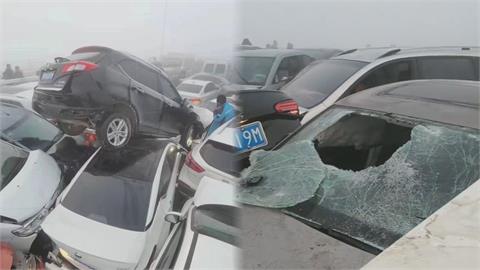 驚悚畫面曝！中國河南大霧釀連環車禍　超過400輛撞成一團