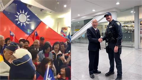 快新聞／韓國瑜一行人抵美！明日將赴華府參加總統就職典禮　在美僑胞揮舞國旗熱烈相迎