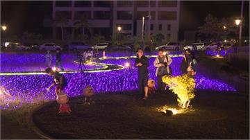 四重溪溫泉季開幕 紫色燈海浪漫