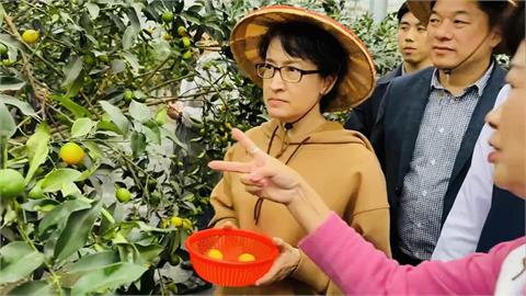 快新聞／蕭美琴赴礁溪關心金柑產業　挺林國漳未來擔任宜蘭縣長