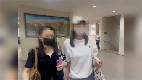 江姓女星（右）今早出庭對決龔益霆。（圖／民視新聞）