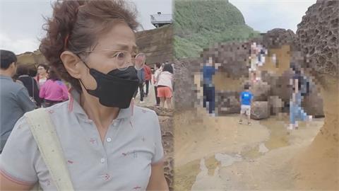 南韓爸媽遊野柳公園　見民眾「踩踏碎岩拍照」氣嘆：應該要珍惜