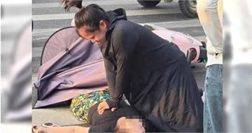 孕婦救昏迷傷者影片瘋傳　本人回應：我沒懷孕