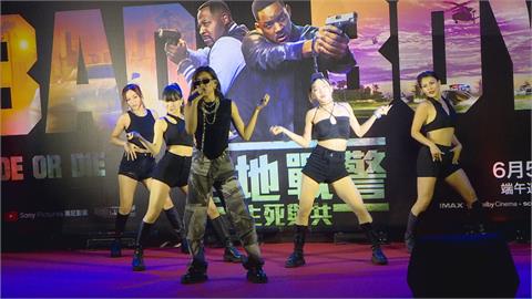 美國動作喜劇電影首映會　蔡詩芸火辣熱舞炒熱氣氛