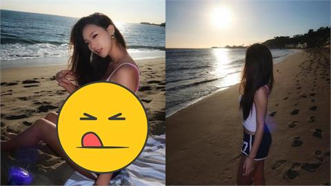 小S大女兒Elly「透膚細肩帶」粉色bra全被拍！躺沙灘洩「S曲線」萬人朝聖