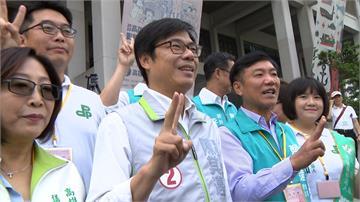 市長選舉號次抽籤 陳其邁騎車帶隊超吸睛