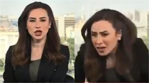 以色列襲擊敘利亞！女主播「連線到一半遇轟炸」尖叫逃跑畫面全被拍