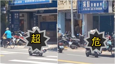 永和機車婦載幼嬰「細繩綁肉身」站後座！安全帽0護頭「完命失重片」流出