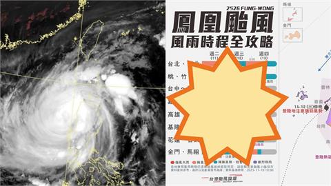 鳳凰襲台「東北季風參戰」挾雨彈！氣象粉專揭「搖滾時段」：全台無一倖免